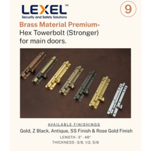 Brass v - Hex  Towerbolt
