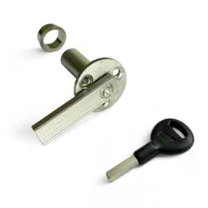 Brass Panel Lock & Molded Key Towerbolt